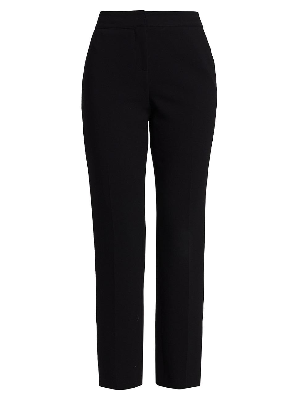 St. John Collection Emma Crop Crepe Marocain Pants Product Image