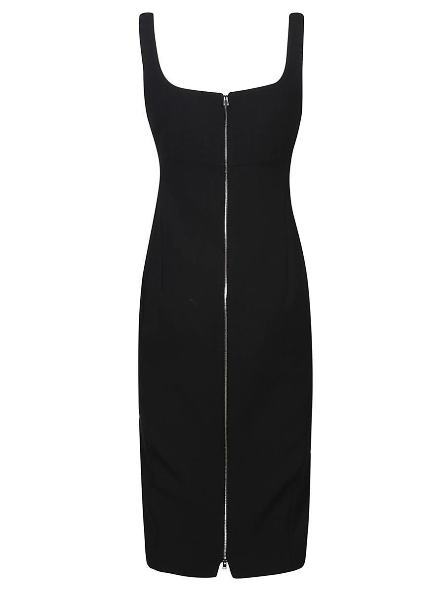 Crepe Midi Dress In Black Product Image