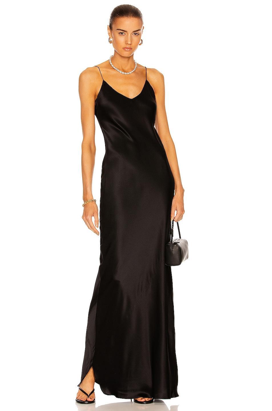 NILI LOTAN Cami Gown in Black Product Image