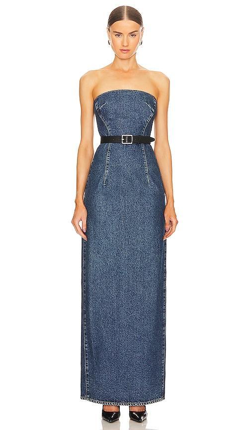 GRLFRND Lena Column Dress in Blue Product Image