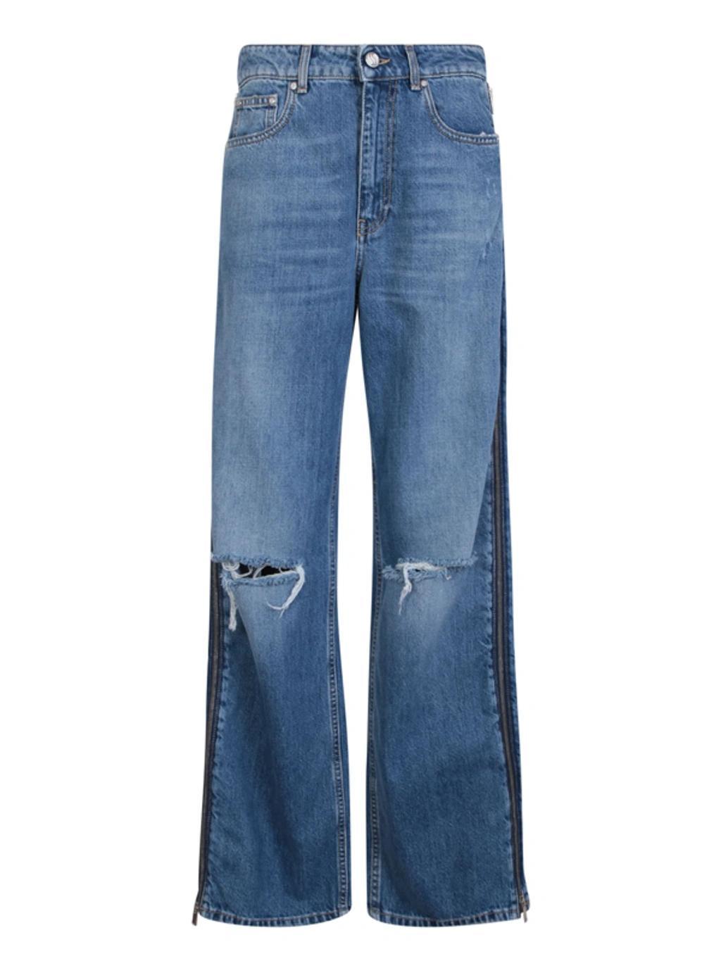 High-waist Straight Jeans In Blue product image