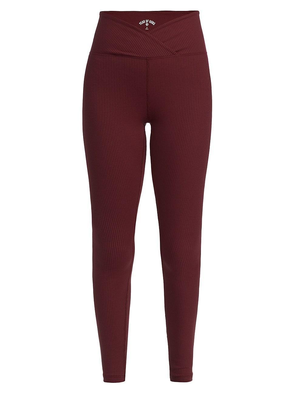 Womens Veronica Ribbed Cross-Over Leggings Product Image