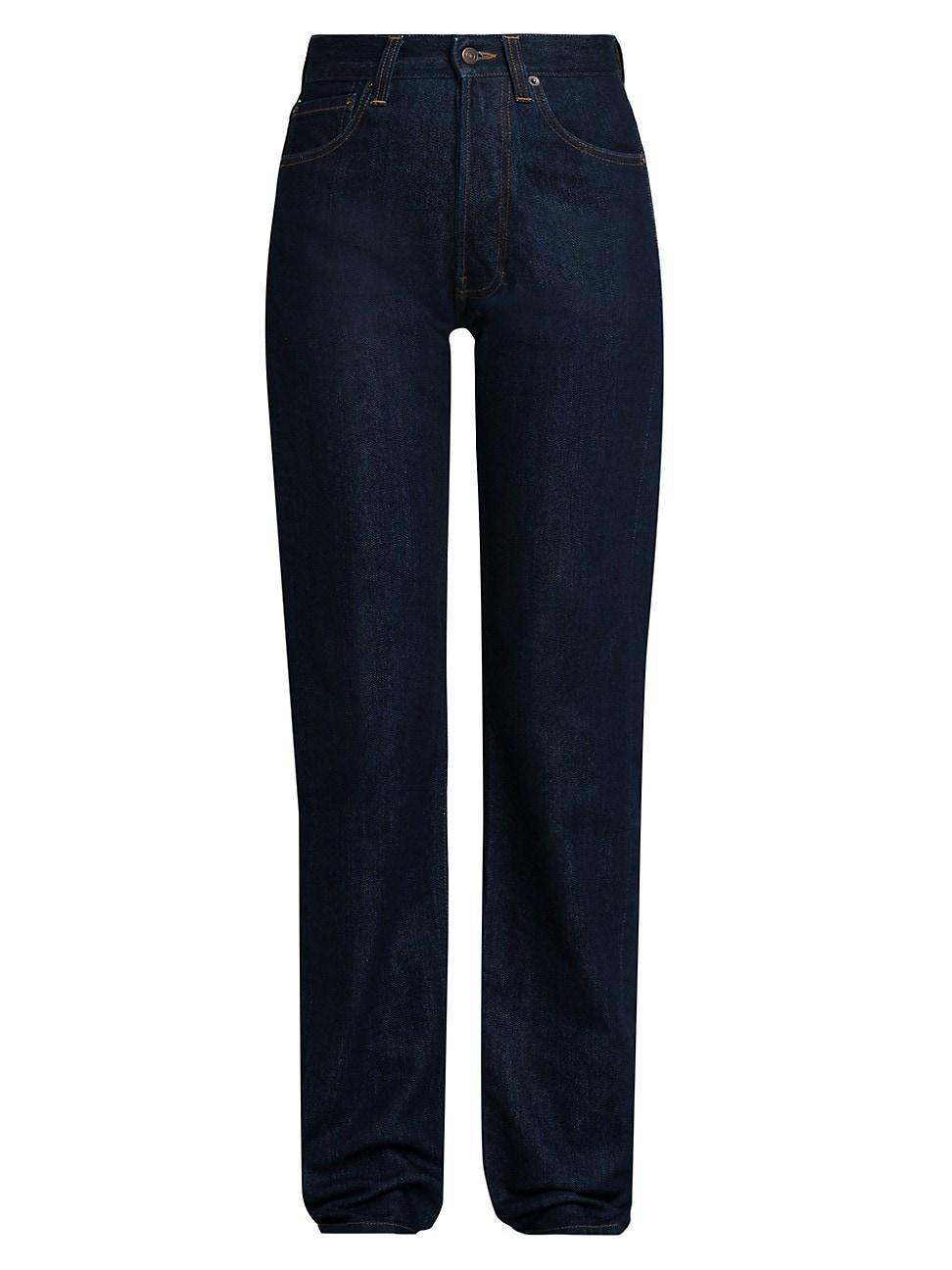 Womens Sade Denim Straight-Leg Pants Product Image