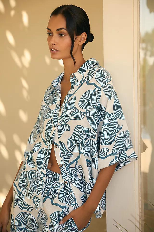 Grace Gillespie Linen Buttondown Shirt Product Image