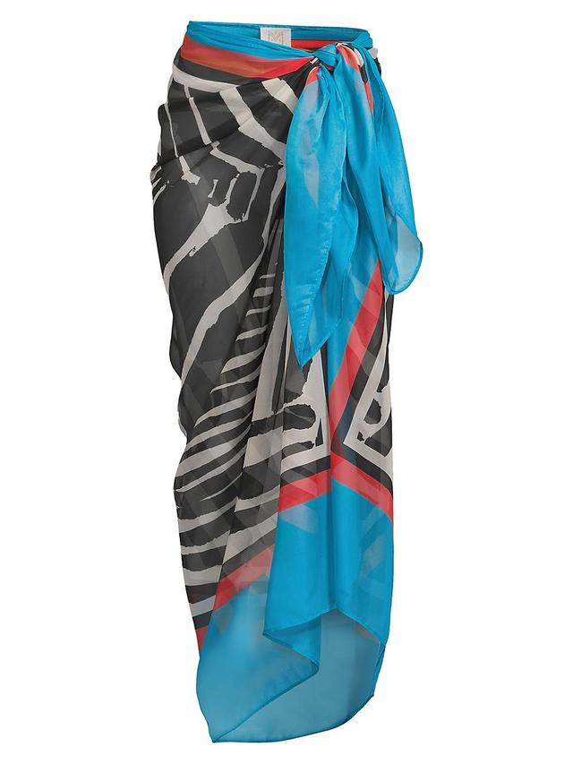 Womens Mosaic Zebra Sarong Product Image