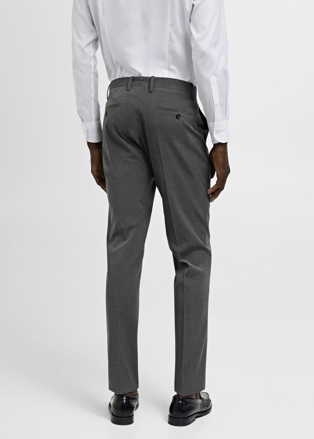 MANGO MAN - Stretch fabric slim-fit suit pants greyMen Product Image