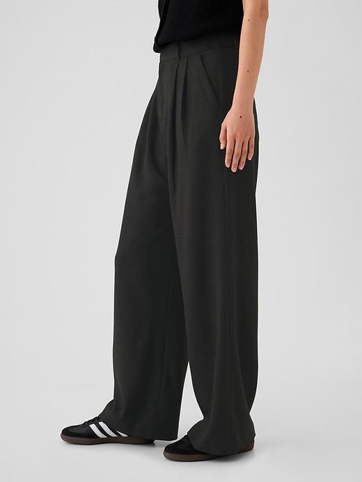 365 High Rise Brushed Twill Pleated Trousers Product Image