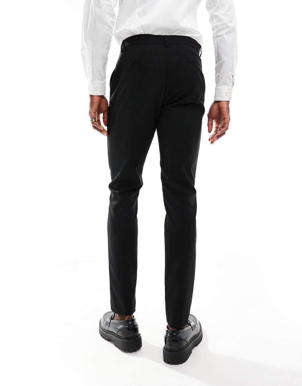 ASOS DESIGN new skinny suit pants in black Product Image