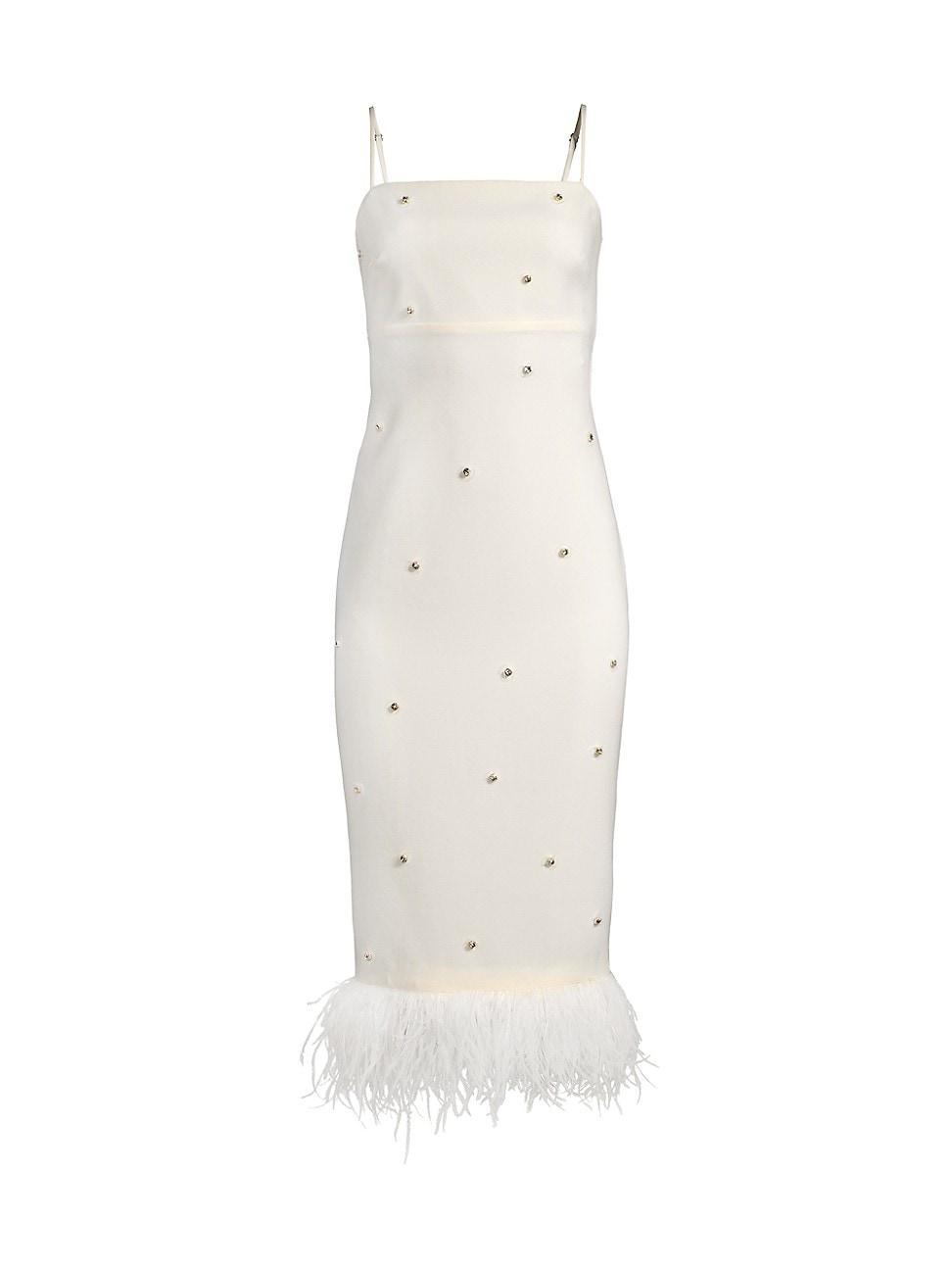 LIKELY Electra Embellished Feather Trim Dress Product Image