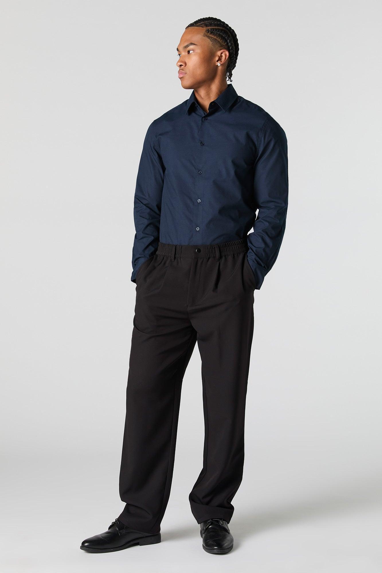 Poplin Dress Shirt Male Product Image