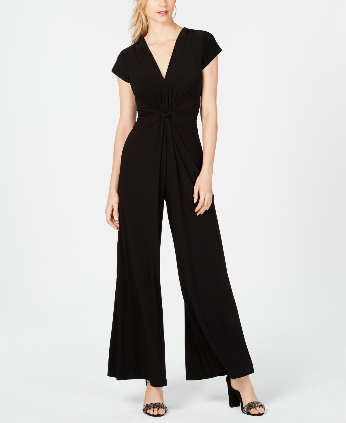 Vince Camuto Petite Plunging Twist-Front Jumpsuit Product Image