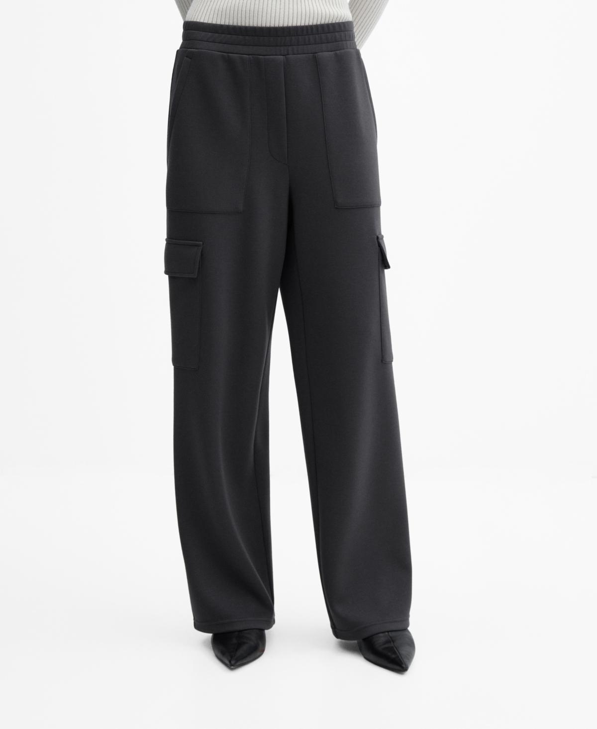 Mango Womens Elastic Waist Cargo Pants Product Image