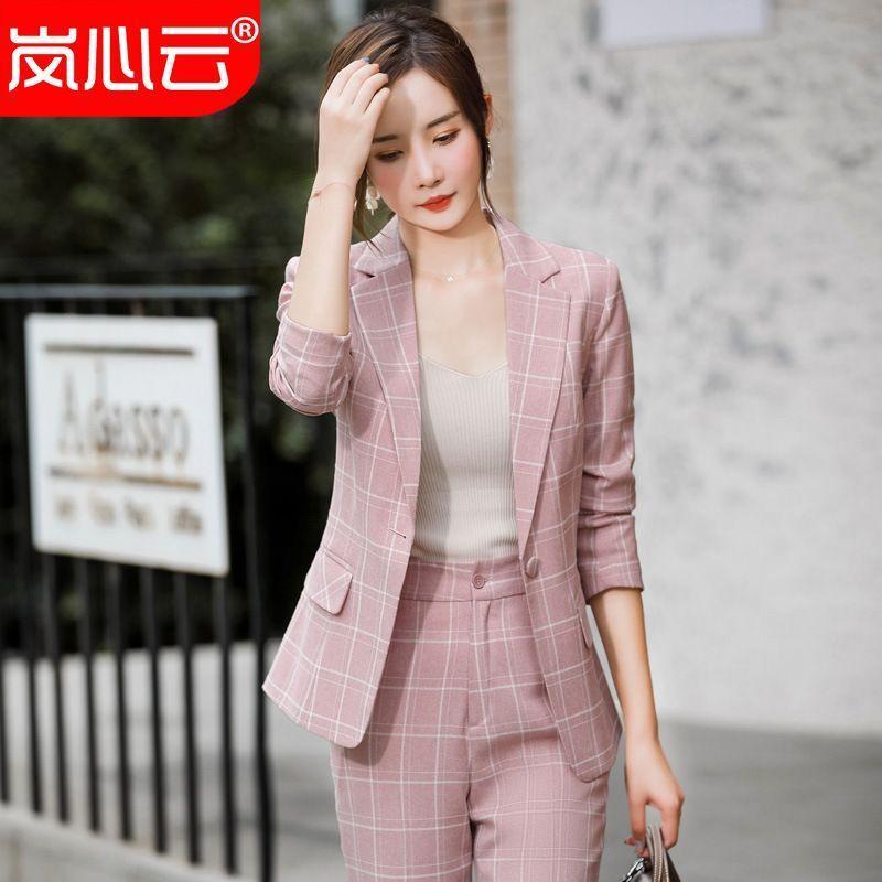 Plaid Single-Button Blazer / Dress Pants / Set Product Image