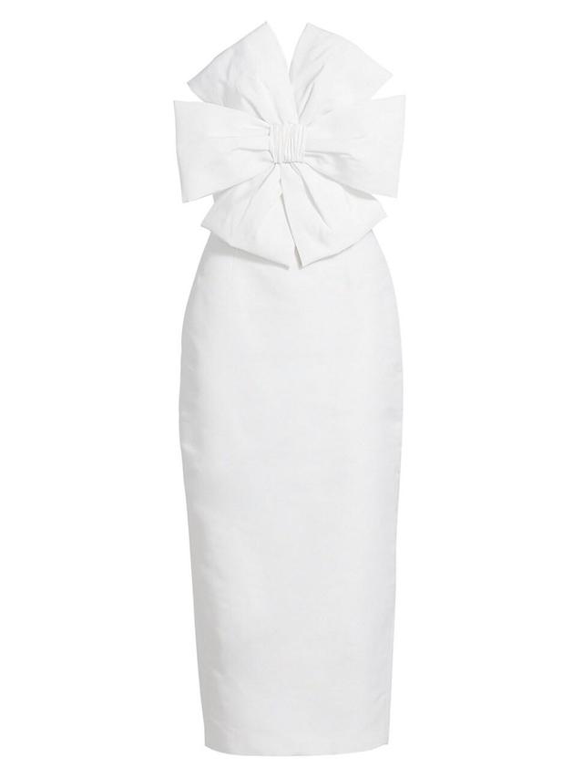 Womens Eva Strapless Silk Midi-Dress Product Image