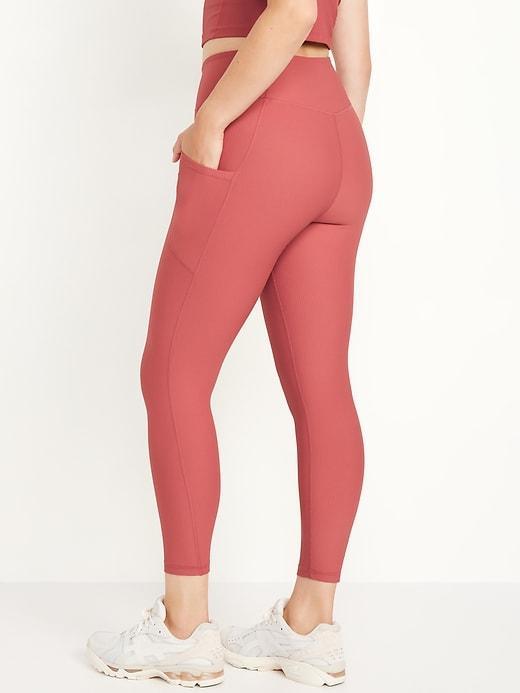 High-Waisted PowerSoft Ribbed Leggings Product Image