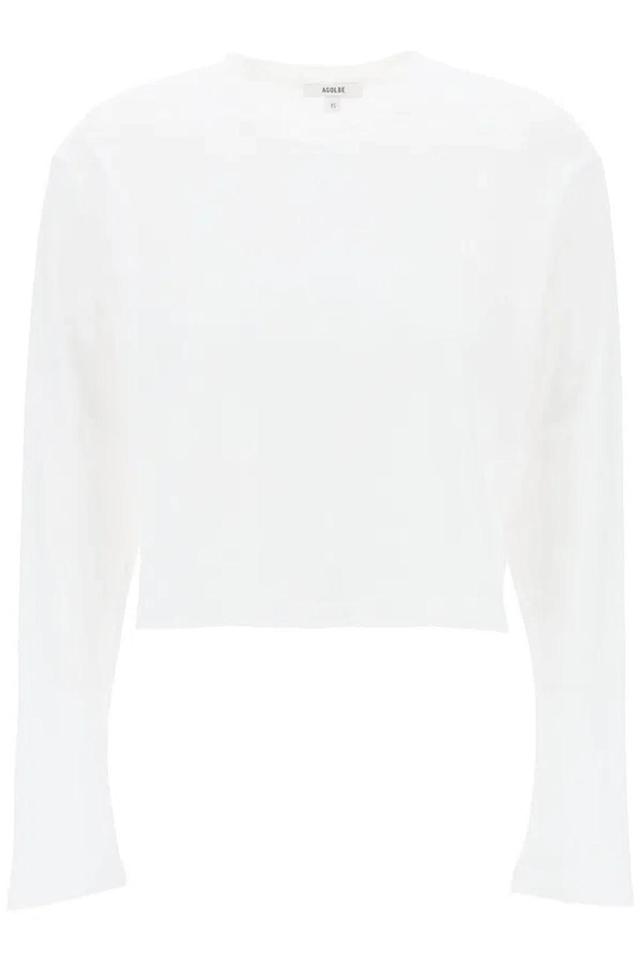 Mason Cropped Tee In White Product Image