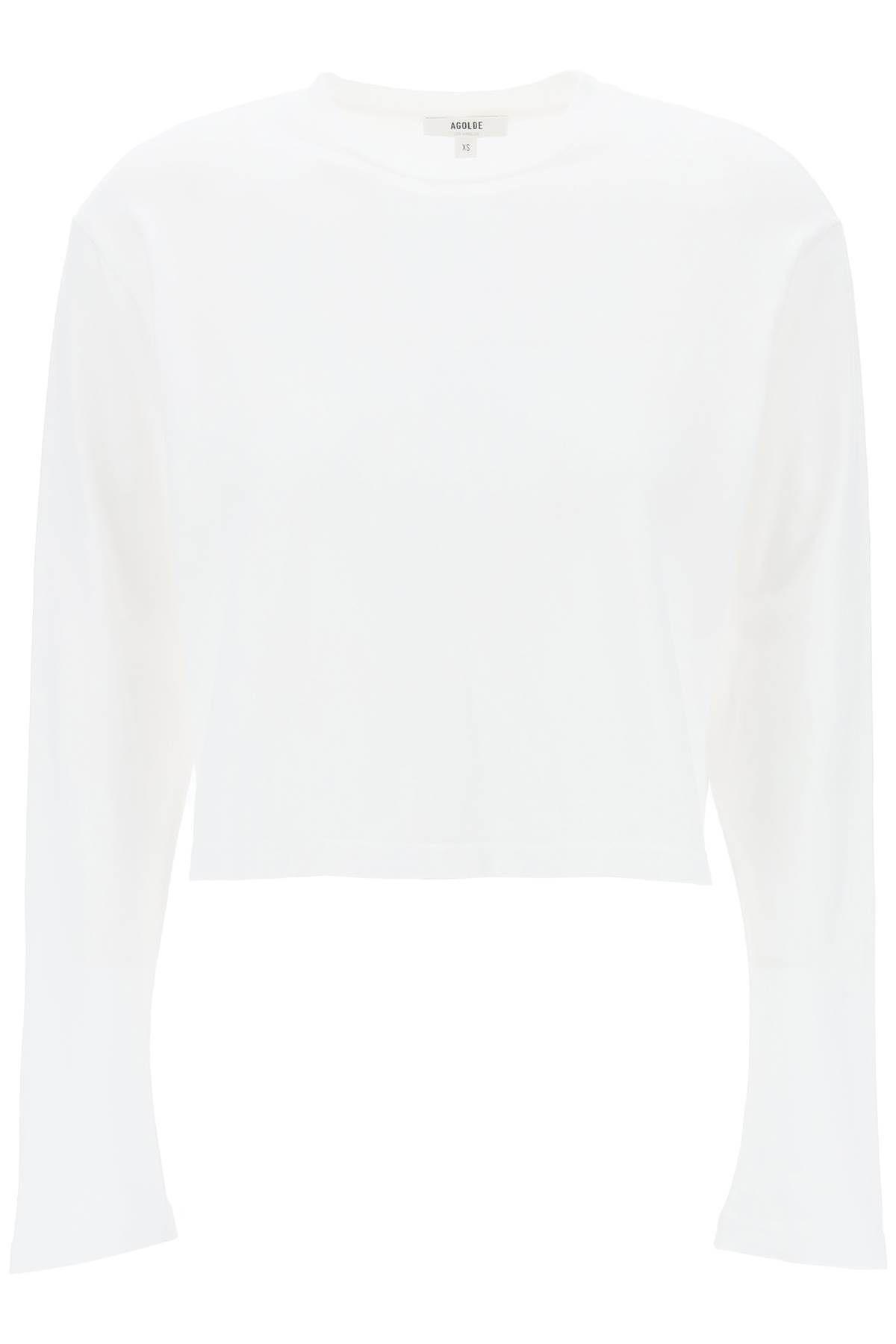 Mason Cropped Tee In White Product Image