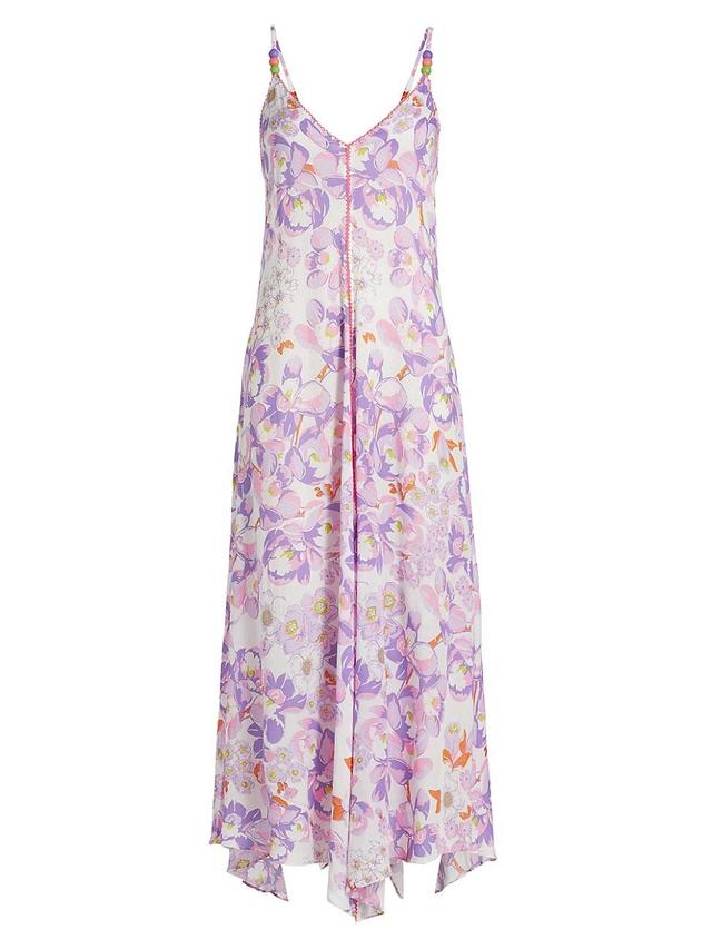 Womens Bessie Long Floral Slip Dress Product Image