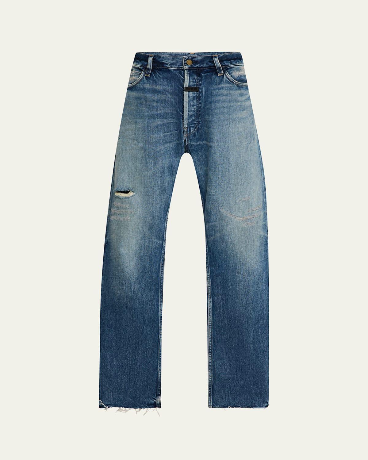 Mens Faded Straight-Leg Jeans product image