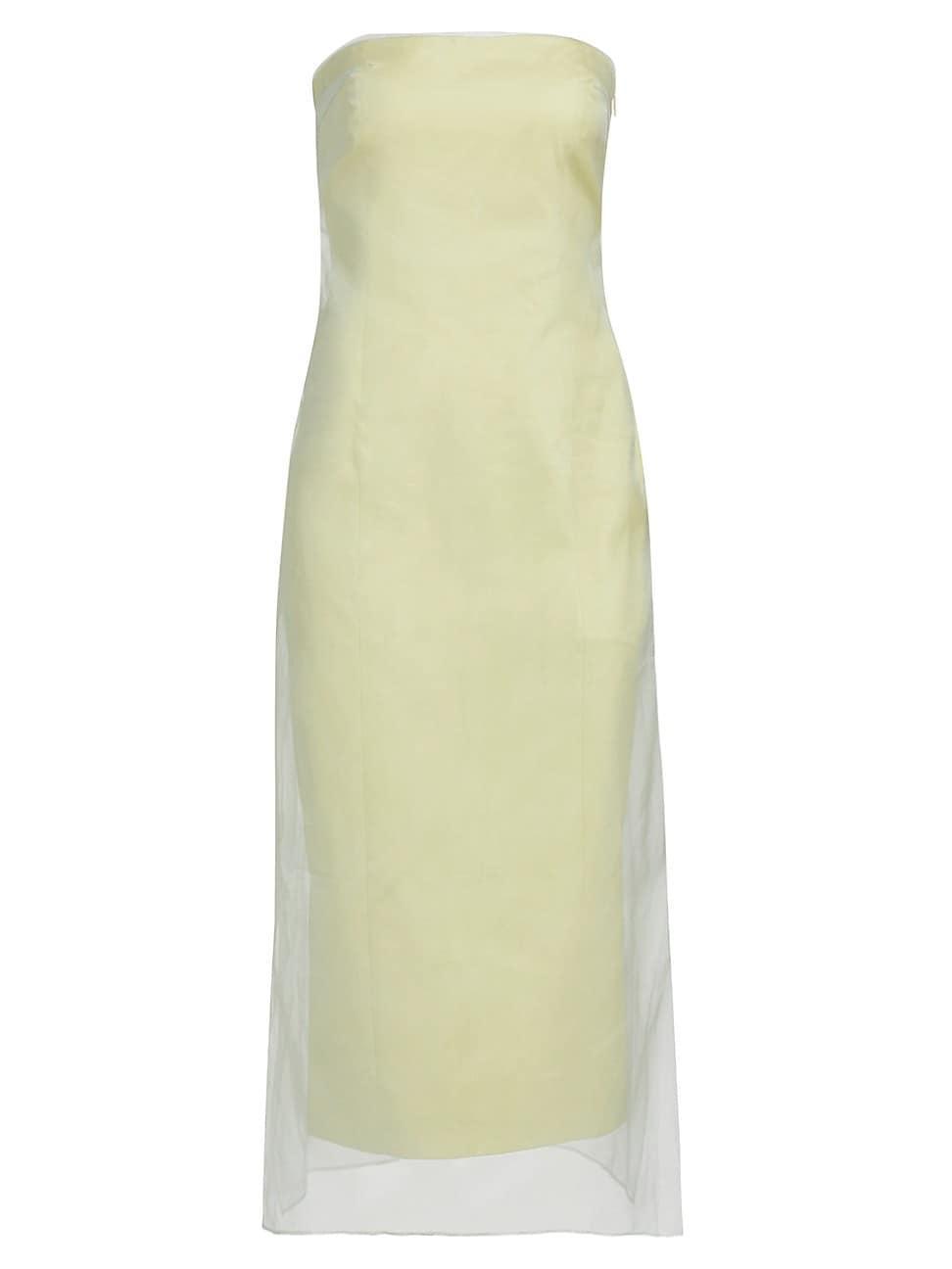 Womens Punta Overlay Strapless Midi-Dress Product Image