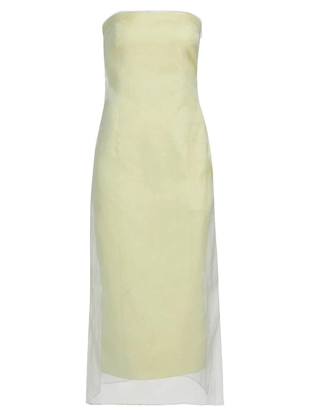 Womens Punta Overlay Strapless Midi-Dress Product Image