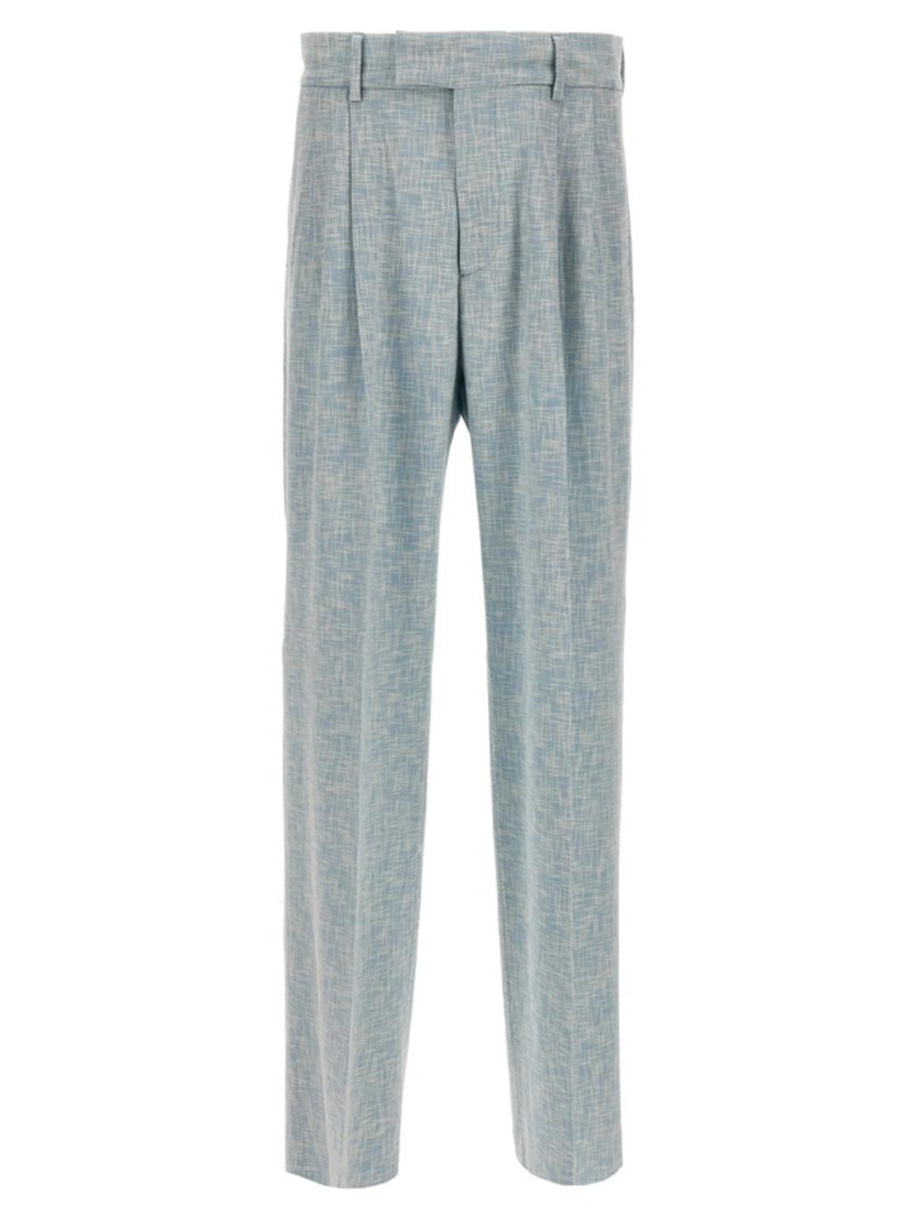 Cross Hatch Dbl Plt Pants Light Blue Product Image