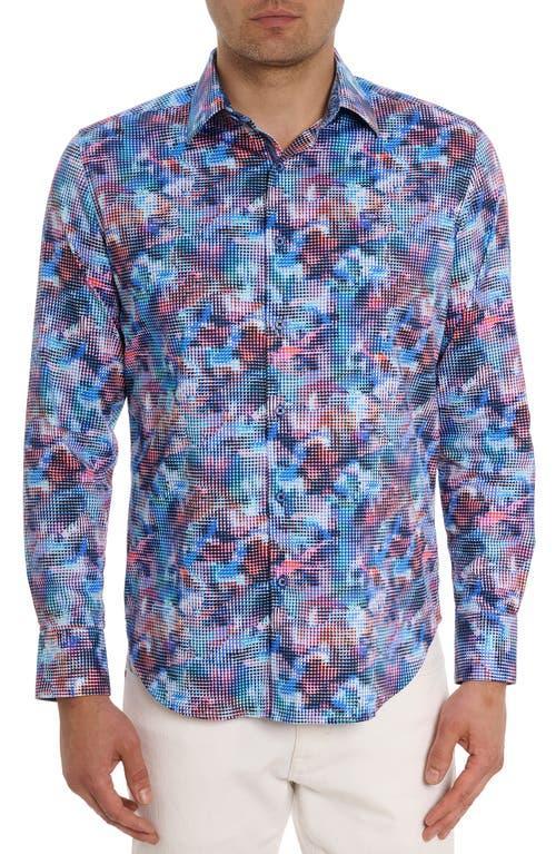 Robert Graham Outer Banks Dot Print Stretch Cotton Button-Up Shirt Product Image