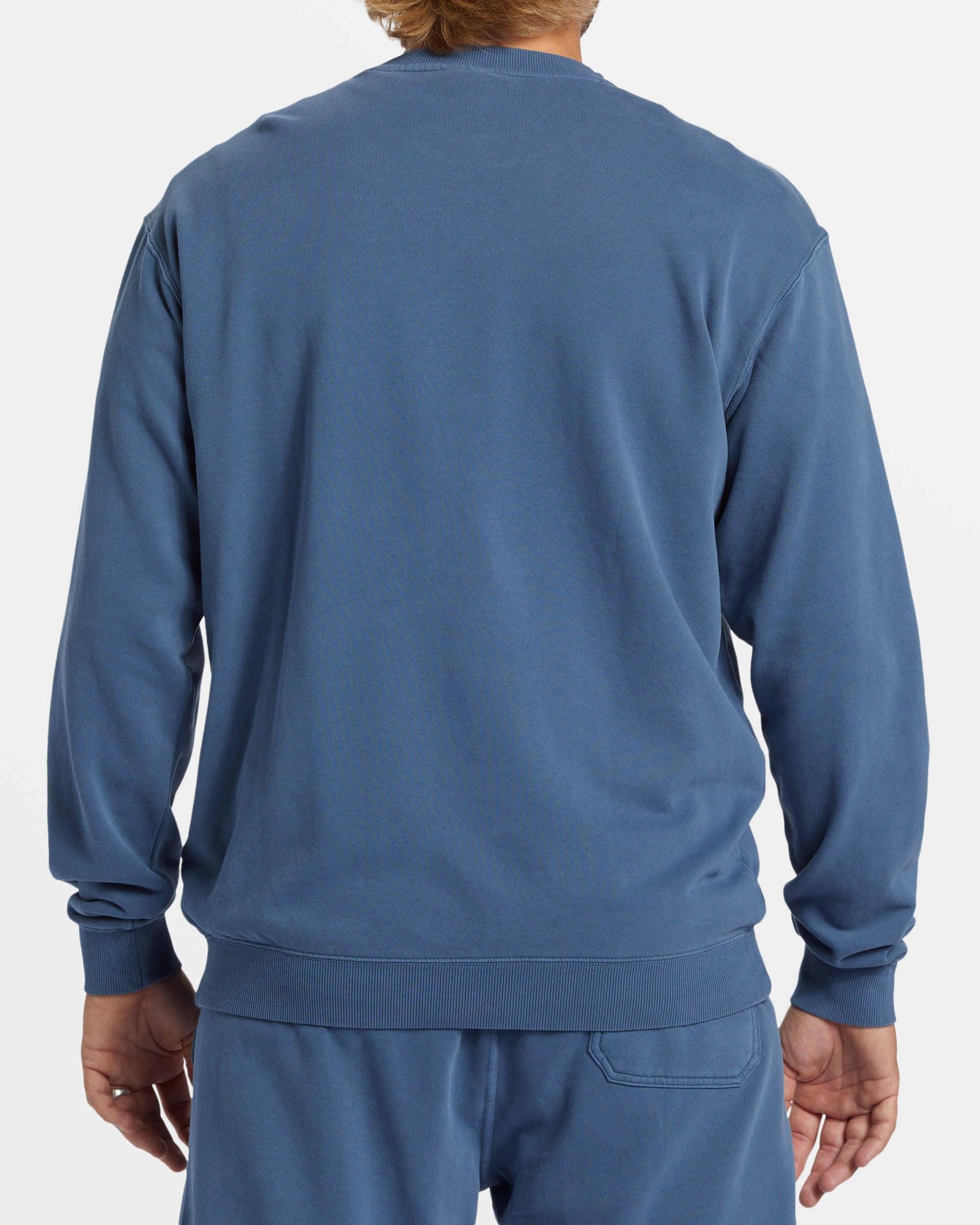 Wave Washed Crewneck Sweatshirt - Slate Blue Male Product Image