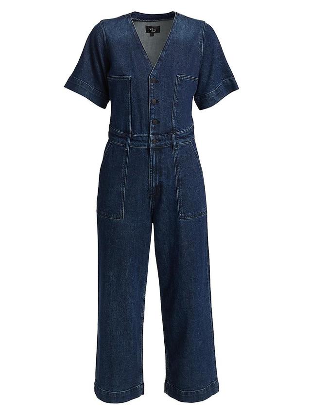 Womens Palisades Denim Utility Jumpsuit Product Image