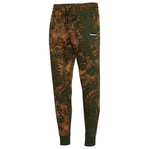 Timberland Mens All Over Print Fleece Pants - Olive/Black Product Image