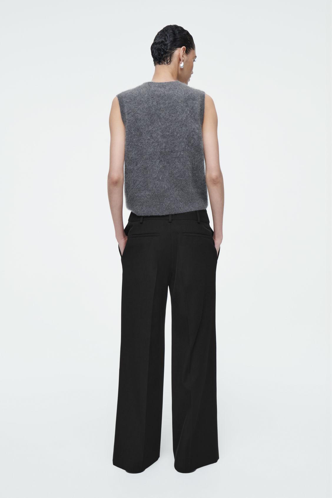 TAILORED WOOL-BLEND TWILL TROUSERS Product Image