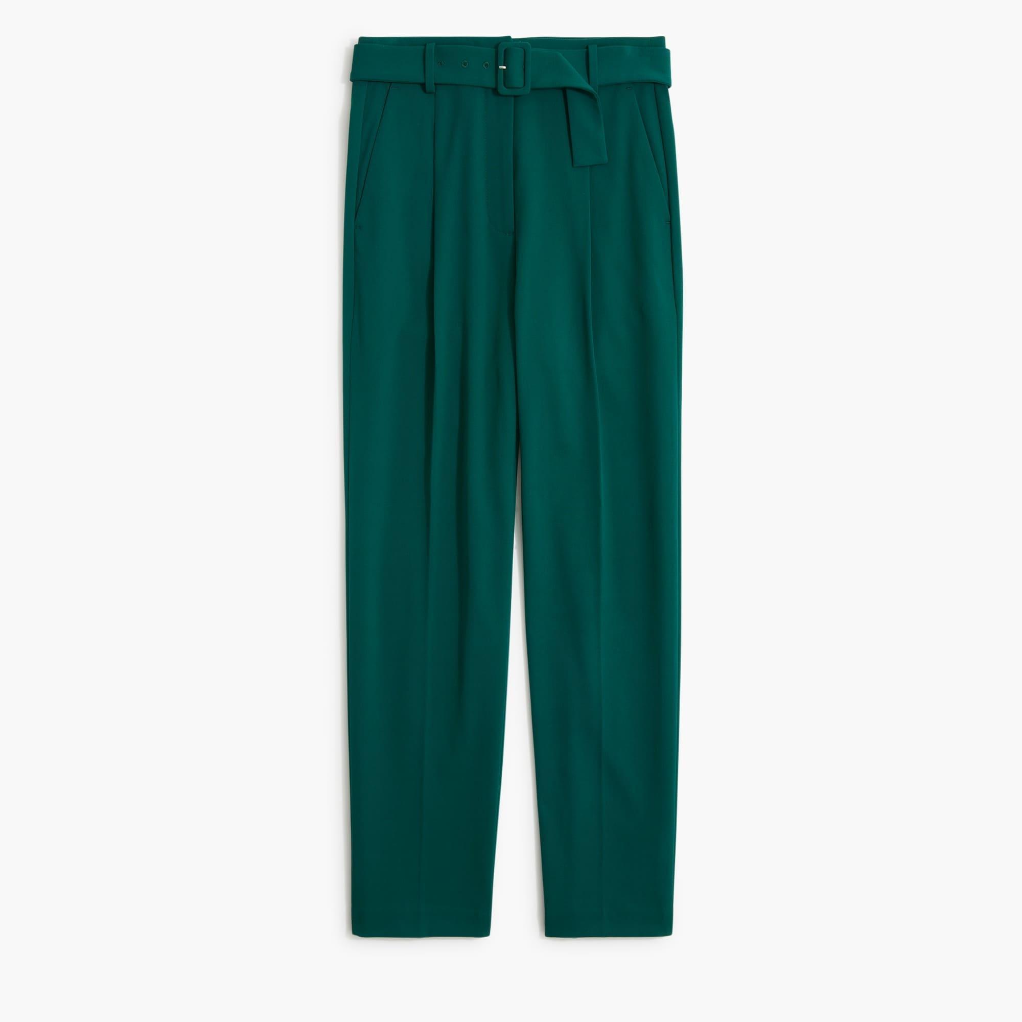 Belted straight-leg trouser pant Product Image