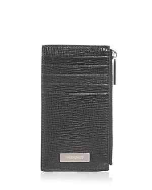 FERRAGAMO New Revival Logo Plaque Leather Card Holder Product Image