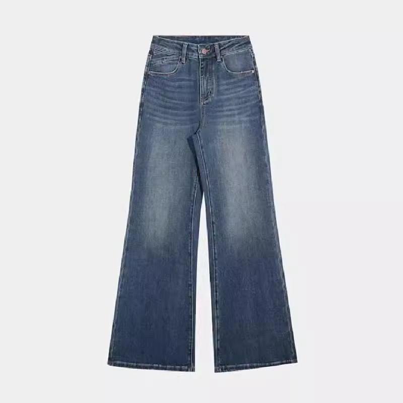 High Rise Washed Flared Jeans Product Image