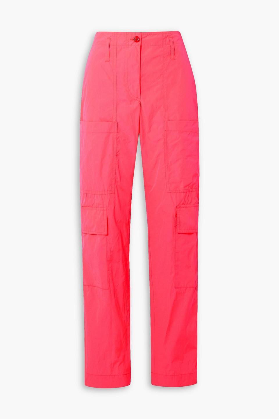 Poplin Straight-leg Pants In Bright Pink Product Image