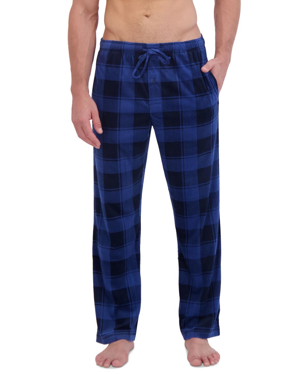 Hanes Mens Ultimate Ultra Soft Plaid Brushed Fleece Pajama Pants Product Image