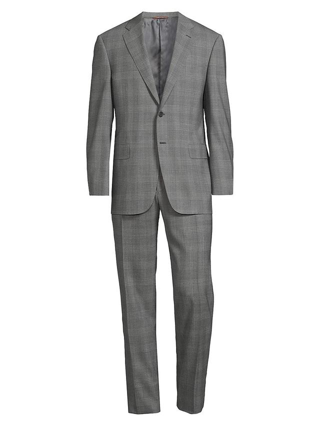 Mens Siena Plaid Wool Single-Breasted Suit Product Image