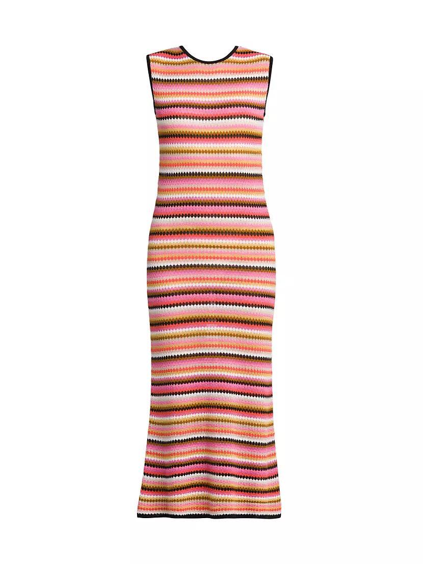 Striped Sleeveless Midi-Dress Product Image