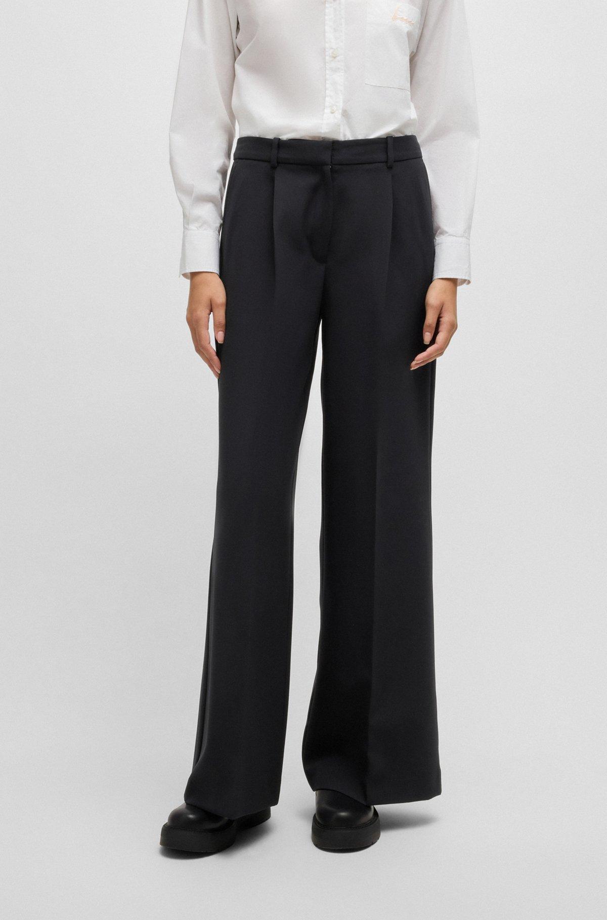 Boot-leg trousers in stretch fabric Product Image