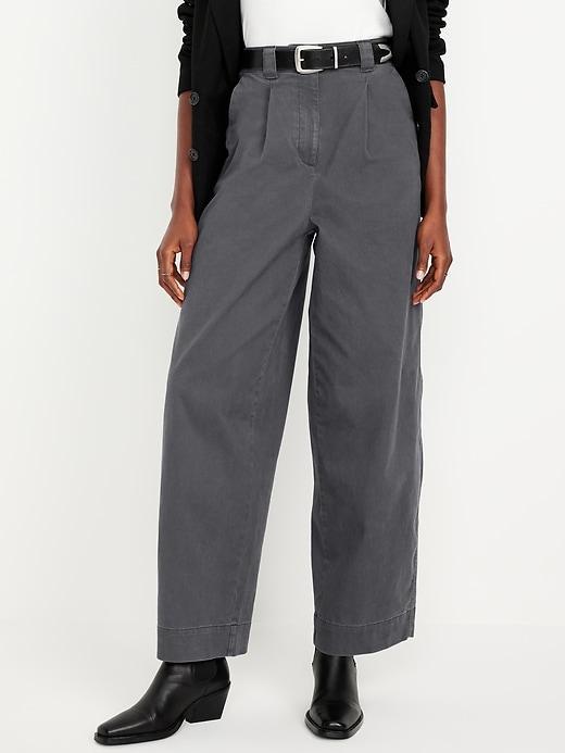 Extra High-Waisted Barrel Wide-Leg Pants Product Image