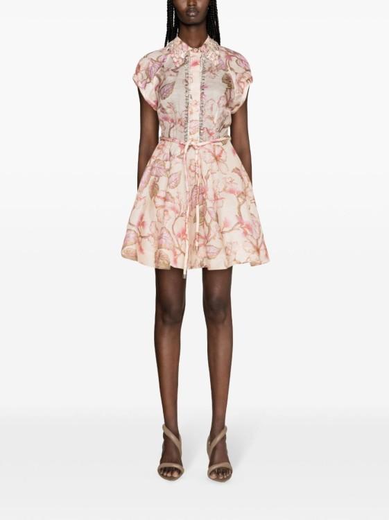 All-over Floral Print Dress In Neutrals Product Image