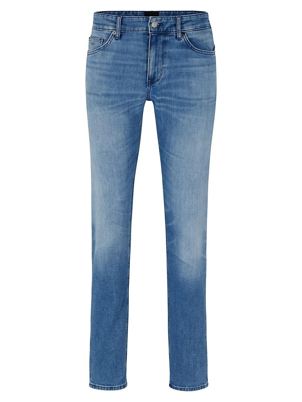 Mens Regular-fit jeans in blue Italian denim product image