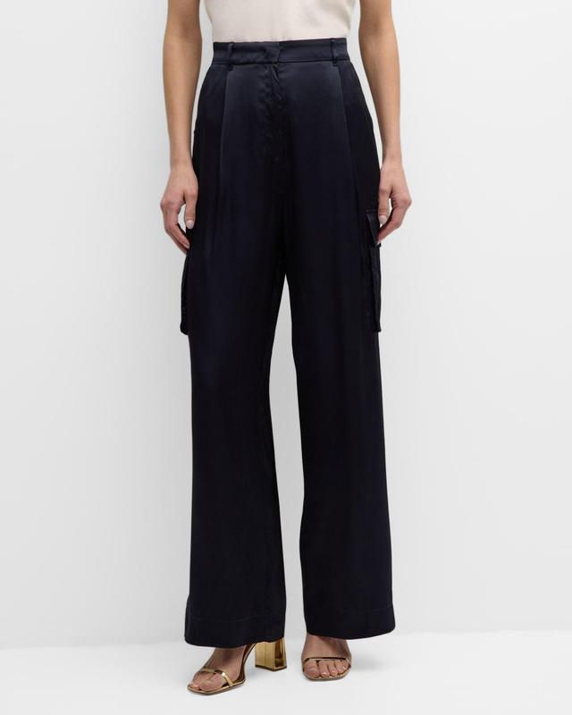 Marella Birillo Satin Cargo Trousers Product Image