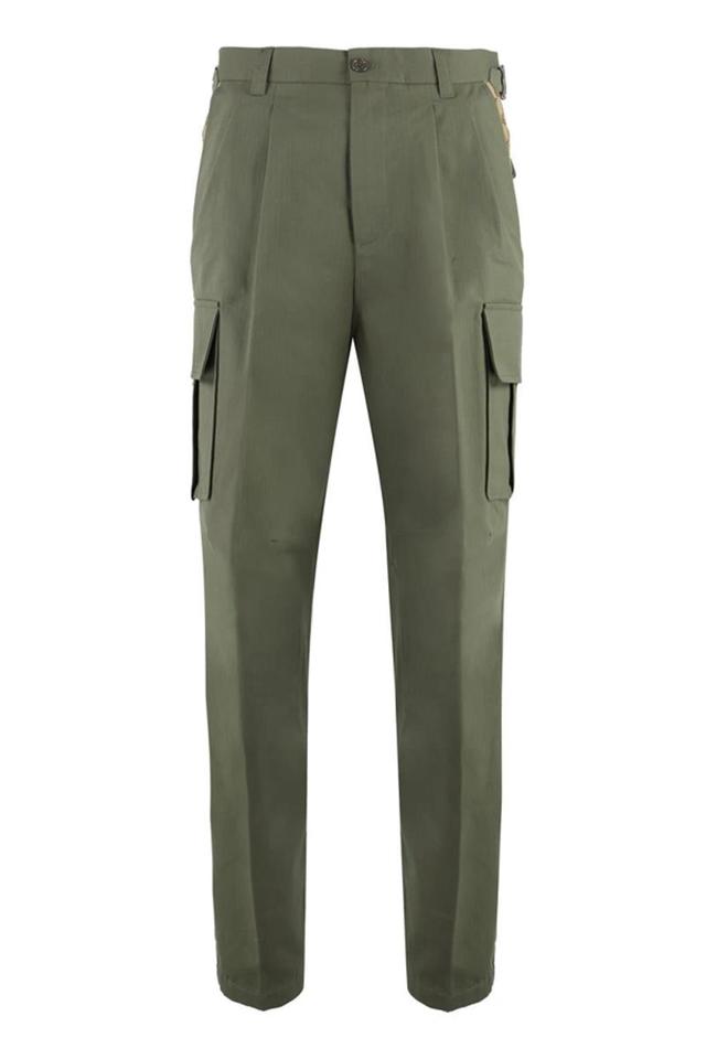 GUCCI Gg-jacquard Cotton-ripstop Cargo Trousers In Green Product Image