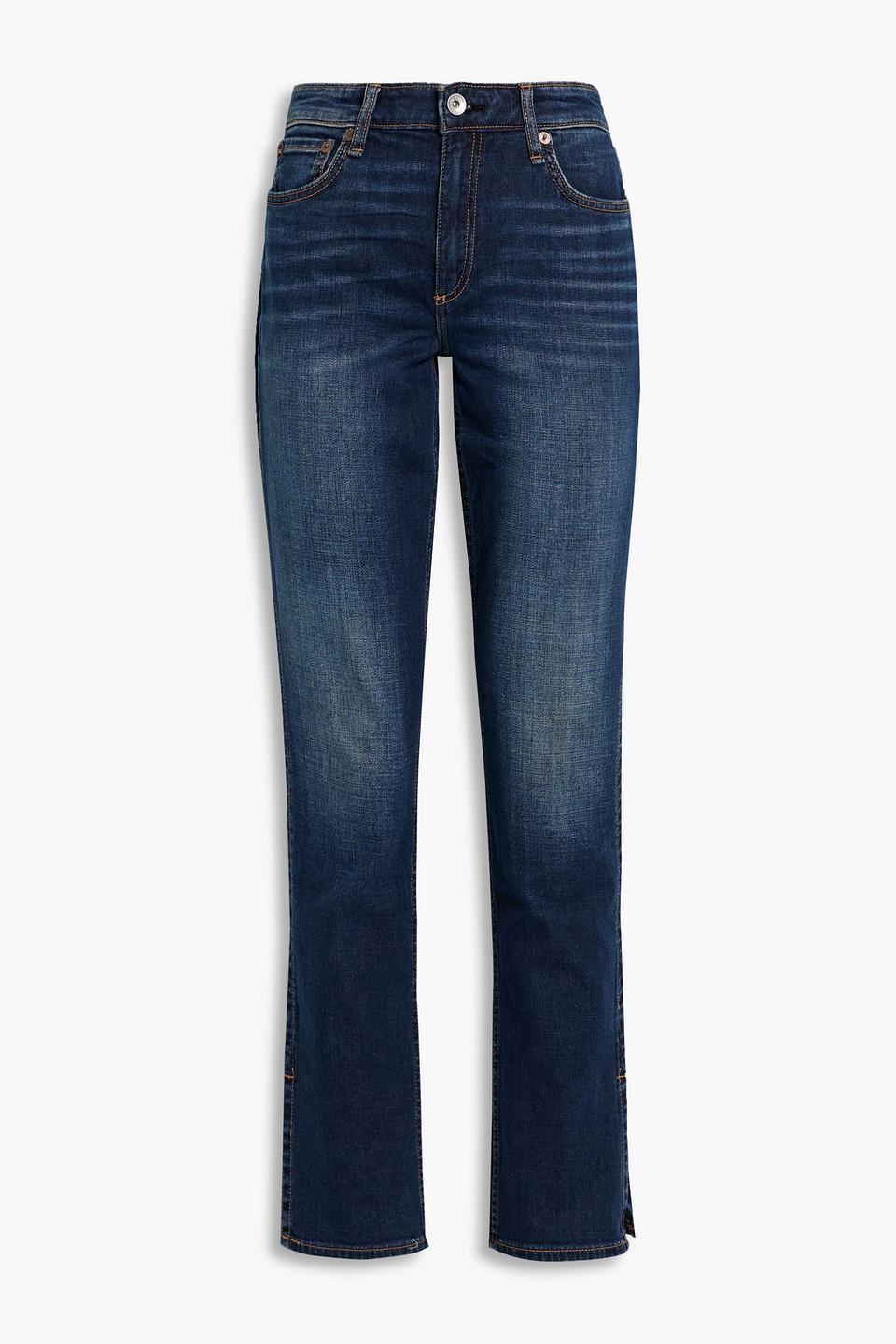 High-rise Straight-leg Jeans In Mid Denim Product Image