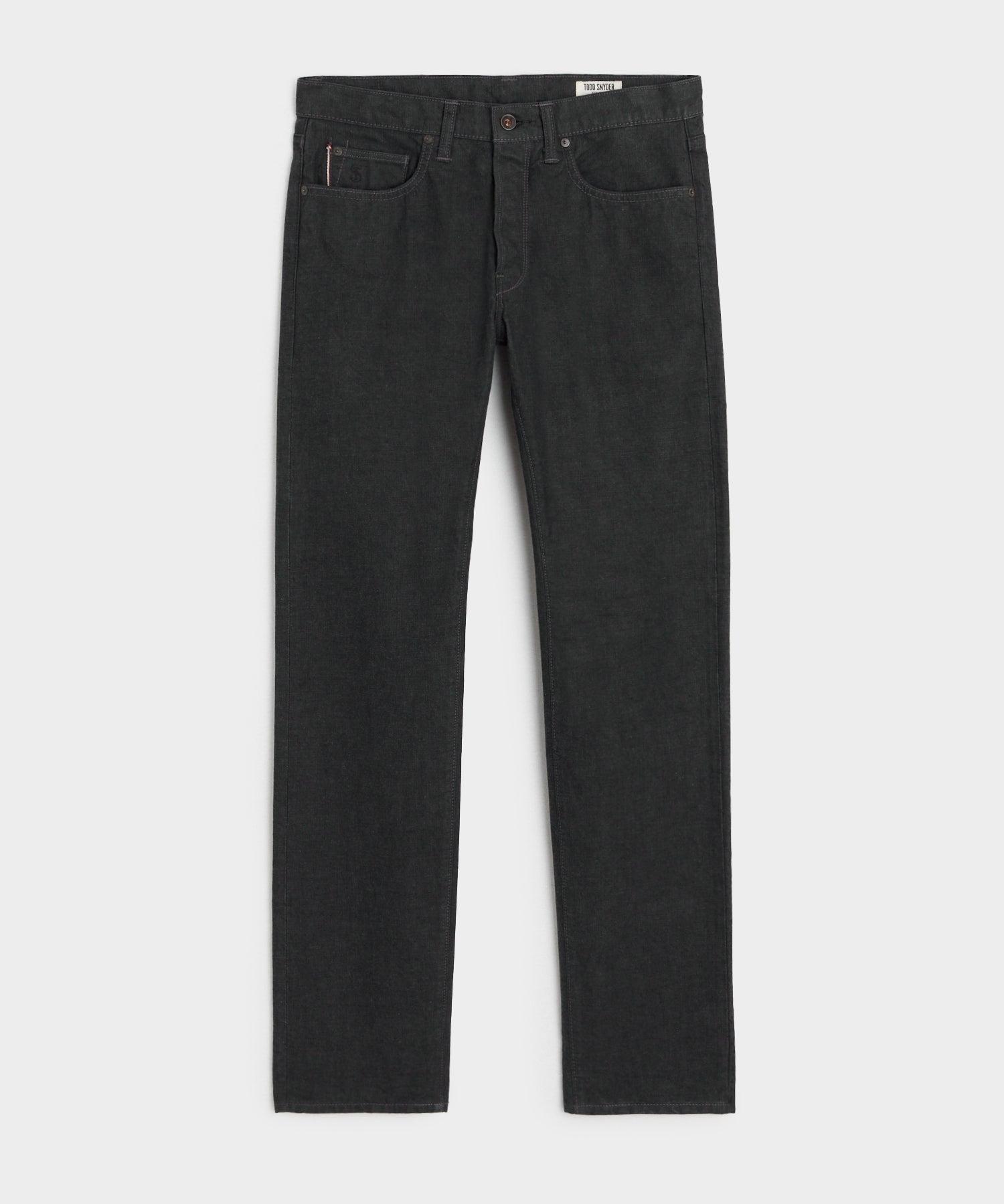 Slim Lightweight Japanese Selvedge Jean in Charcoal Product Image