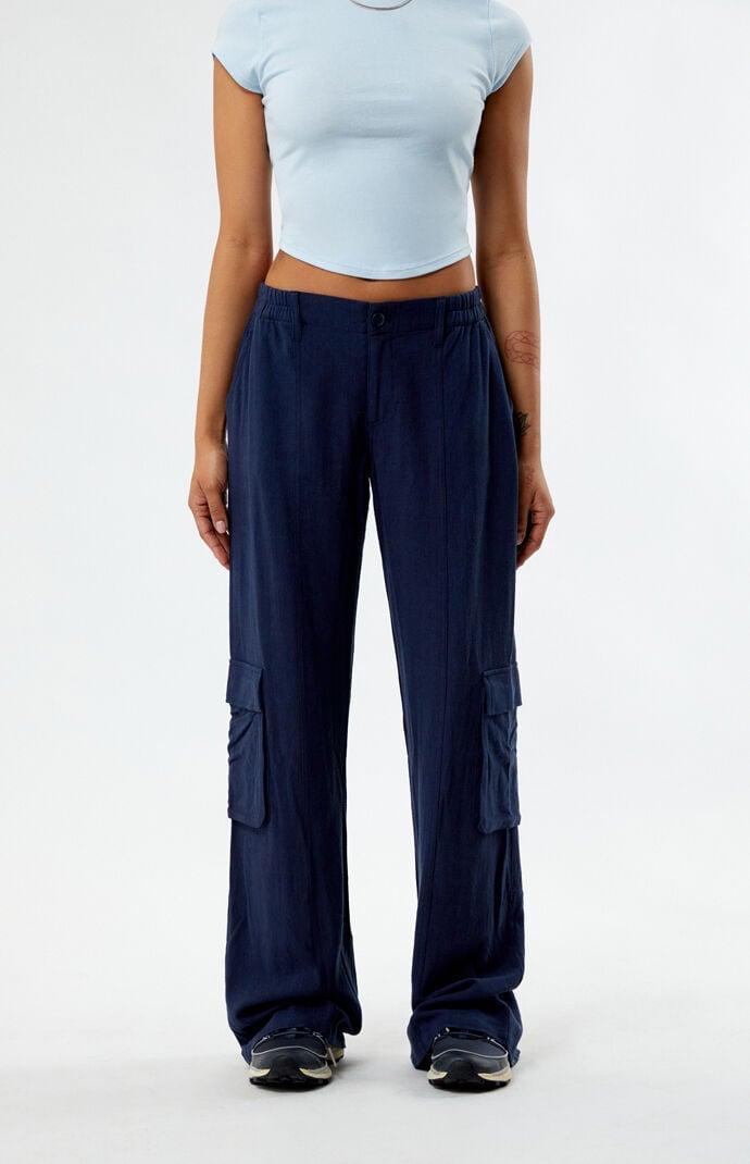 Women's Linen Cargo Pants Product Image