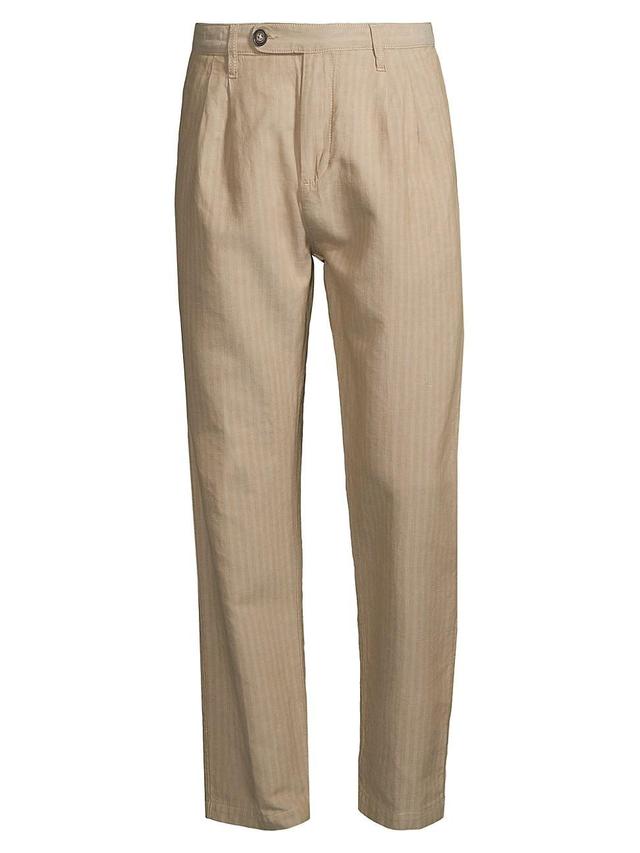 Mens Strallo2 Striped Linen & Cotton-Blend Trousers Product Image