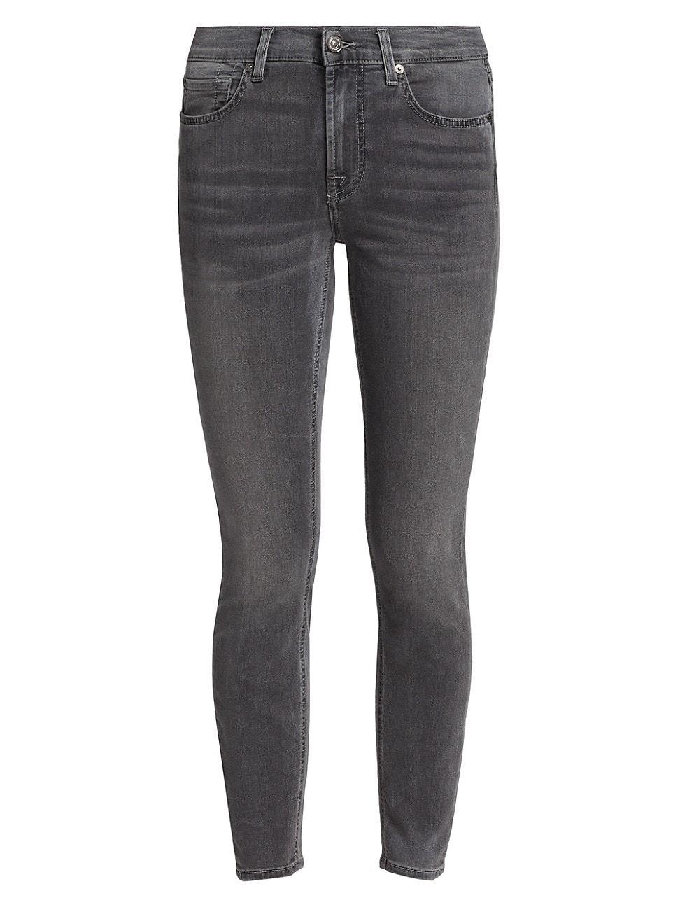 Womens Mid-Rise Ankle Skinny Jeans Product Image