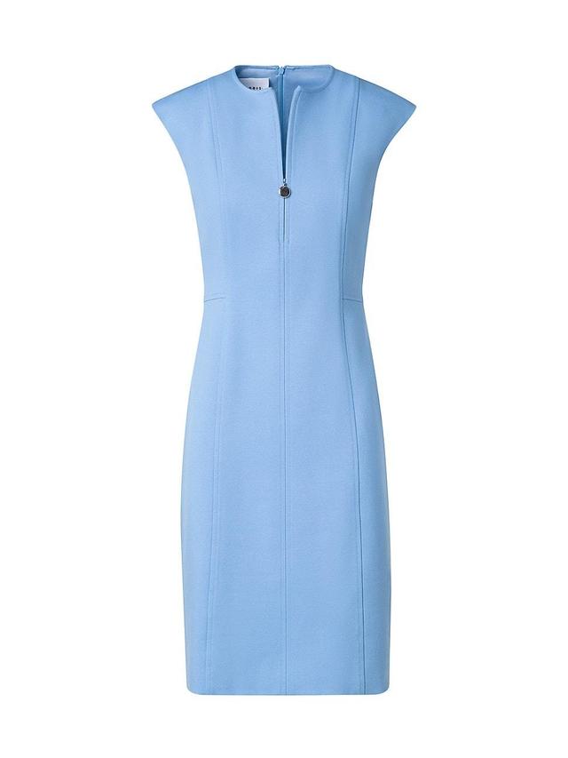 Womens Cap-Sleeve Jersey Sheath Dress Product Image